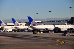 United aircraft in Los Angeles