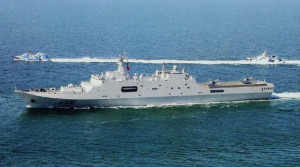 The Chinese transport dock Kunlun Shan continues to participate in the search