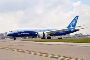 A Boeing Dreamliner used for testing