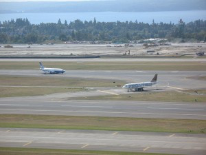A runway at Seattle-Tacoma